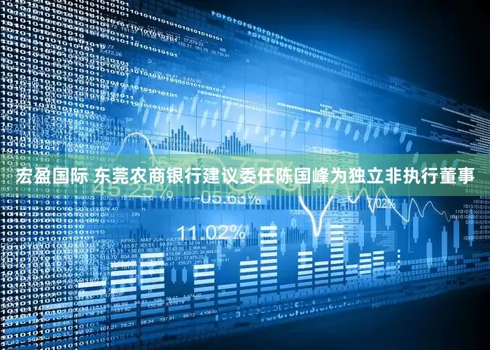 宏盈国际 东莞农商银行建议委任陈国峰为独立非执行董事